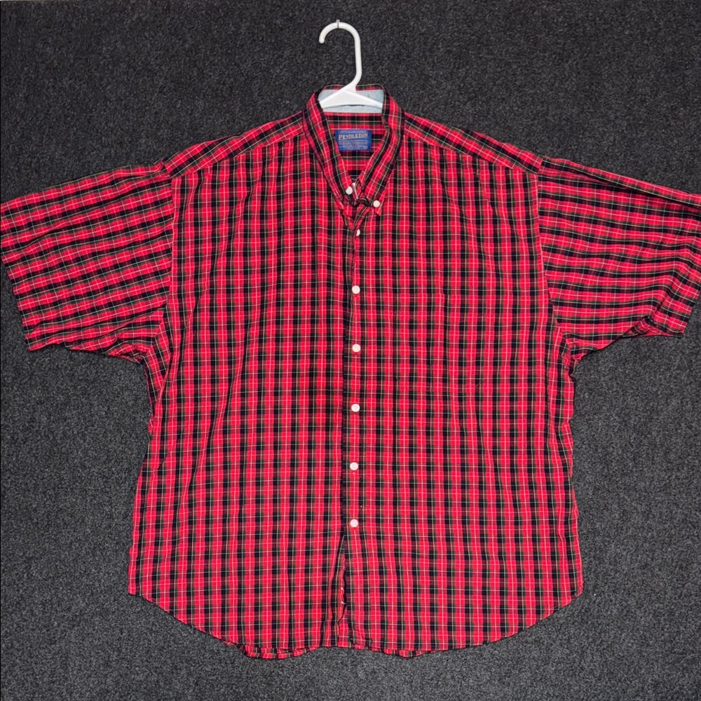 Pendleton Red and Black‎ Plaid Men's Shirt